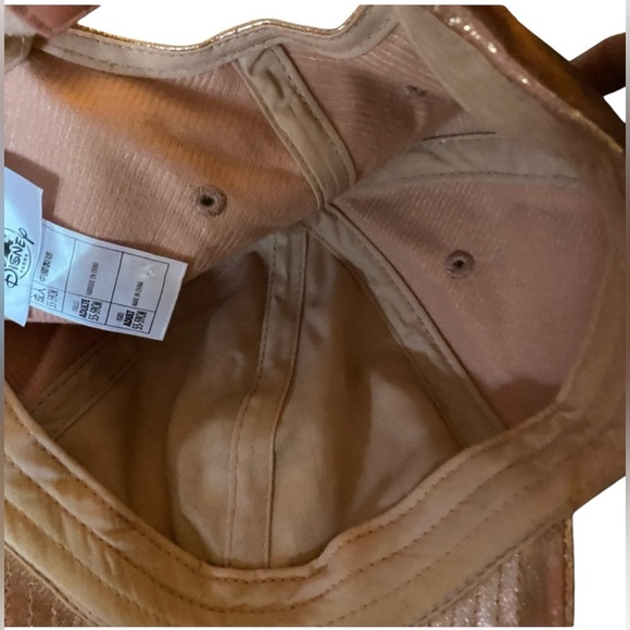 Disney Parks Mickey Mouse Rose Gold Sequin Adult Baseball Cap - Picture 7 of 11